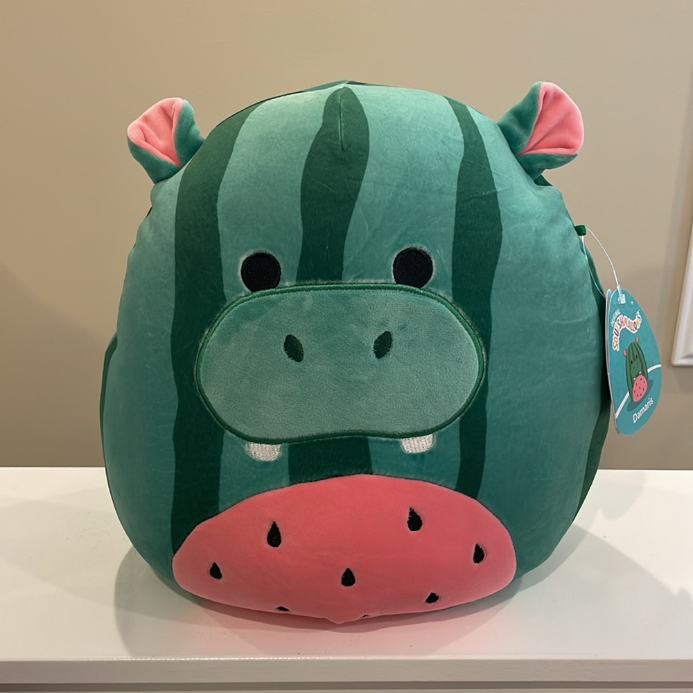 ⚡️NWT 12” Damaris the Watermelon Hippo Squishmallow - Crossover Squad Series 1